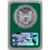 Image 2 : 2017 $1 American Silver Eagle Coin NGC MS70 Early Releases Green Core