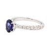 Image 1 : 2.18 ctw Sapphire and Diamond Ring - 18KT White Gold
