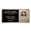 Image 2 : 500 Grain Sterling Silver Franklin Mint 100 Greatest Americans Ingot
