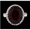 Image 2 : 12.04 ctw Ruby and Diamond Ring - 14KT White Gold