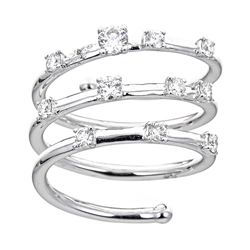 0.6 ctw Diamond Ring - 18KT White Gold