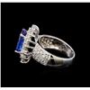 Image 3 : 14KT White Gold 3.06 ctw Tanzanite and Diamond Ring