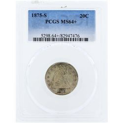 1875-S Seated Liberty Twenty Cent Piece Coin PCGS MS64+