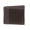 Bottega Veneta Black Gray Leather Mens Woven Bifold Wallet