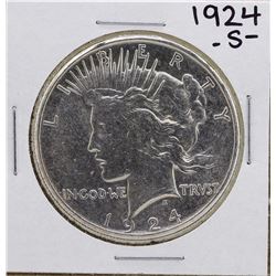 1924-S $1 Peace Silver Dollar Coin