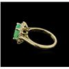 Image 3 : 2.02 ctw Emerald and Diamond Ring - 14KT Yellow Gold