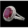 Image 1 : 2.52 ctw Ruby And Diamond Ring - 14KT White Gold