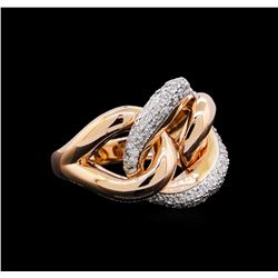 0.53 ctw Diamond Ring - 14KT Rose and White Gold