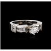 Image 1 : 18KT White Gold 0.95 ctw Diamond Ring