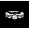 Image 2 : 18KT White Gold 0.95 ctw Diamond Ring