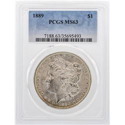 1889 $1 Morgan Silver Dollar Coin PCGS MS63