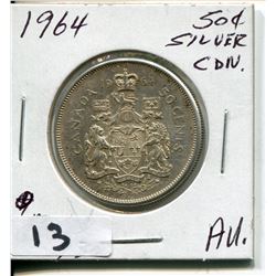 1964 CNDN SILVER 50 CENT PC