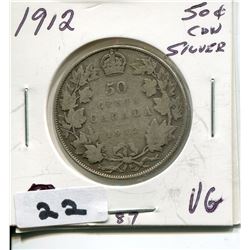 1912 CNDN SILVER 50 CENT PC