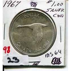 1967 CNDN SILVER DOLLAR