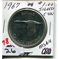 1967 CNDN SILVER DOLLAR