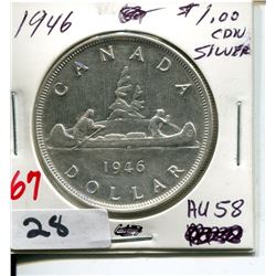 1946 CNDN SILVER DOLLAR