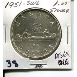 1951 CNDN SILVER DOLLAR