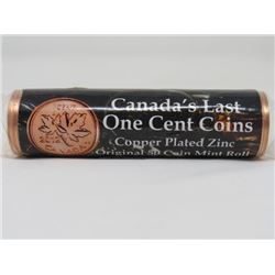 2012 ROLL OF LAST CNDN PENNIES COPPER PLATED ZINC