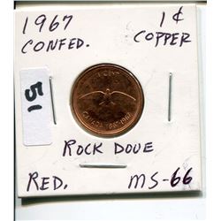 1967 CNDN CONFEDERATION ROCK DOVE PENNY