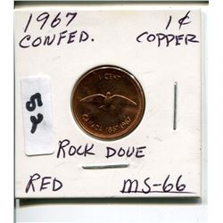 1967 CNDN CONFEDERATION ROCK DOVE PENNY