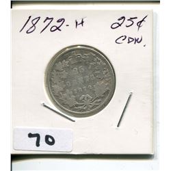 1872 CNDN SILVER QUARTER