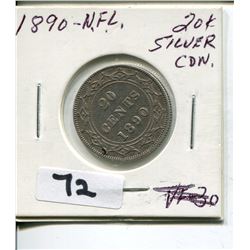 1890 NFL CNDN SILVER QUARTER