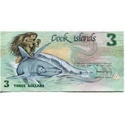 COOK ISLAND $3 PAPER CURRENCY