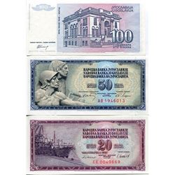 YUGOSLAVIA PAPER MONEY 50 & 100 DINARA 1968