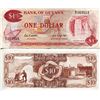 Image 1 : GUYANA PAPER MONEY $1 & $10