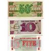 Image 1 : BRITISH ARMED FORCES 3 BANK NOTE FOR CANTEENS 5P, 10P & 50P