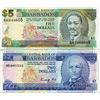 Image 1 : BARBADOS $2 & $5 BANK NOTES