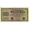Image 2 : GERMANY 1922 INFLATION PAPER CURRENCY 1000 MARK