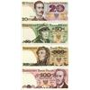 Image 1 : POLAND 4 BANK NOTES KNOWN AS ZLOTYS ISSUED 1980s