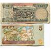 Image 2 : FIJI OLD $1 & NEW $5 BANK NOTES