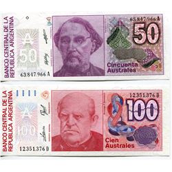 ARGENTINA 50 & 100 PESOS