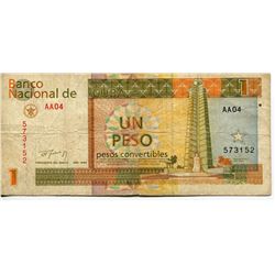 CUBA 1 PESO CONVERTIBLE BANK NOTES