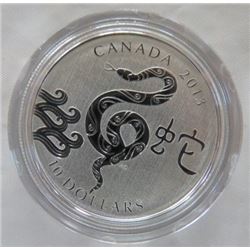 CANADA 2013 PROOF $10 YEAR OF THE SNAKE COIN