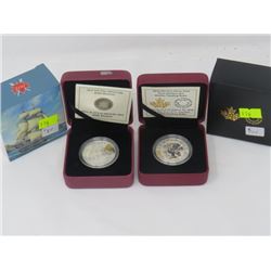 CANADA 2012 PROOF $10 FIRST NATIONS ART MOTHER FEEDING BABY & HMS SHANNON COINS