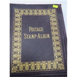 POSTAGE STAMP ALBUM BY SCOTT STAMP & COIN CO. PRINTED 1888