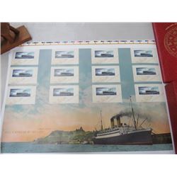 CANADA POST UNCUT STAMP SHEET EMPRESS OF IRELAND 2014