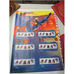 CANADA POST UNCUT STAMP SHEET SUPERMAN 2013