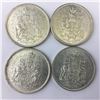 Image 1 : lot of 4 1965 CNDN Silver 50 Cent pieces
