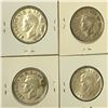 Image 4 : lot of 4 1944 CNDN Silver 50 Cent pieces