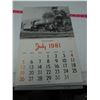 Image 2 : 1981 STEAM RAILROAD CALENDAR, BY GOLDEN WEST BOOKS