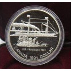 1991 CNDN SILVER DOLLAR FRONTENAC COIN