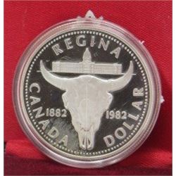 1982 CNDN SILVER DOLLAR REGINA COIN