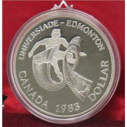 1983 CNDN SILVER DOLLAR EDMONTON GAMES COIN