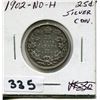 Image 1 : 1902 CNDN SILVER 25 CENT PC