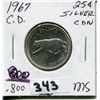 Image 1 : 1967 CNDN CONFEDERATION SILVER QUARTER QUEEN ROTATED 15°
