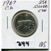 Image 1 : 1967 CNDN CONFEDERATION SILVER QUARTER QUEEN ROTATED 15°